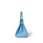 Birkin 30 Bleu Celeste Epsom Palladium Plated O Square Stamp - Image 3