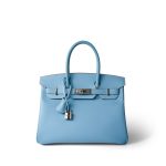 Birkin 30 Bleu Celeste Epsom Palladium Plated O Square Stamp