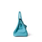 Birkin 30 Blue Atoll Togo Palladium Plated T Stamp - Image 9