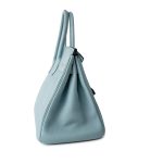 Birkin 30 Blue Ciel Clemence Palladium Plated M Square Stamp - Image 21