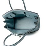 Birkin 30 Blue Ciel Clemence Palladium Plated M Square Stamp - Image 24