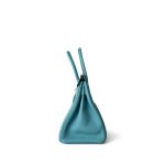 Birkin 30 Veau Togo Blue Atoll Gold Plated T Stamp - Image 16