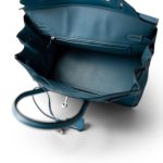 Birkin 35 Bleu Jean Togo Palladium Plated H Square Stamp - Image 12