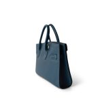 Birkin 15 Bleu de Prusse Swift Palladium Plated O Square Stamp - Image 17