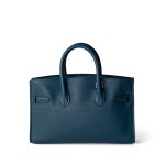 Birkin 15 Bleu de Prusse Swift Palladium Plated O Square Stamp - Image 9