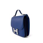 Constance 18 7T Bleu Electrique Chèvre Leather Palladium Plated U Stamp - Image 4