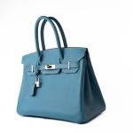 Hermes Birkin 30 Blue Jean Veau Epsom Leather Palladium Hardware G Square Stamp - Image 5