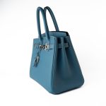 Hermes Birkin 30 Blue Jean Veau Epsom Leather Palladium Hardware G Square Stamp - Image 7