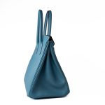 Hermes Birkin 30 Blue Jean Veau Epsom Leather Palladium Hardware G Square Stamp - Image 8