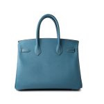 Hermes Birkin 30 Blue Jean Veau Epsom Leather Palladium Hardware G Square Stamp - Image 14