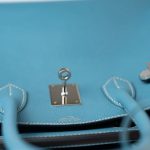 Hermes Birkin 30 Blue Jean Veau Epsom Leather Palladium Hardware G Square Stamp - Image 22