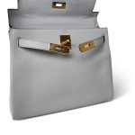 (SOLD) Kelly 28 Bleu Pale Clemence Gold Plated U Stamp - Image 3