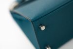 Kelly Sellier 25 Vert Bosphore Veau Epsom Palladium Plated Hardware D Stamp - Image 14