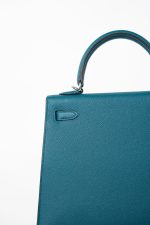 Kelly Sellier 25 Vert Bosphore Veau Epsom Palladium Plated Hardware D Stamp - Image 19