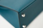 Kelly Sellier 25 Vert Bosphore Veau Epsom Palladium Plated Hardware D Stamp - Image 5