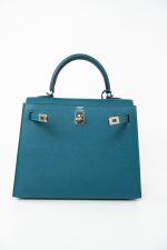 Kelly Sellier 25 Vert Bosphore Veau Epsom Palladium Plated Hardware D Stamp - Image 18