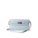 Kelly Wallet To Go Bleu Brume Gold Plated Z Stamp