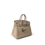 Birkin 25 Trench Togo Palladium Plated A Stamp - Image 3