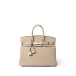 Birkin 25 Trench Togo Palladium Plated A Stamp