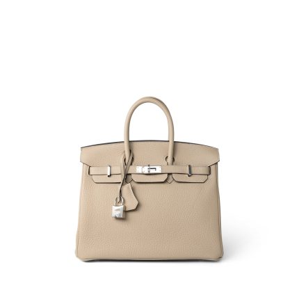 Birkin 25 Trench Togo Palladium Plated A Stamp