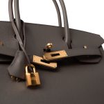Birkin 30 Etain (Greige) Veau Epsom Leather Gold Plated Hardware A Stamp - Image 9