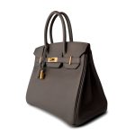 Birkin 30 Etain (Greige) Veau Epsom Leather Gold Plated Hardware A Stamp - Image 10