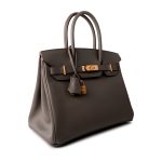 Birkin 30 Etain (Greige) Veau Epsom Leather Gold Plated Hardware A Stamp - Image 13