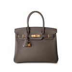 Birkin 30 Etain (Greige) Veau Epsom Leather Gold Plated Hardware A Stamp