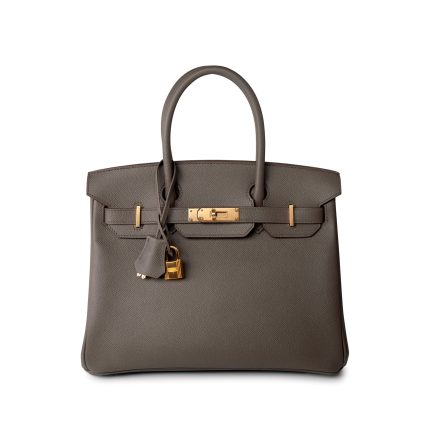 Birkin 30 Etain (Greige) Veau Epsom Leather Gold Plated Hardware A Stamp