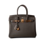 Birkin 30 Etain (Greige) Veau Epsom Leather Gold Plated Hardware A Stamp - Image 7