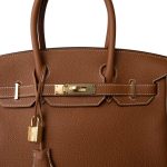 Birkin 30 Gold Togo Gold Plated A Stamp - Image 6