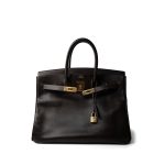 Birkin 35 Chocolat Epsom Gold Plated [C] Stamp - Image 8