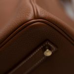 Birkin 35 Gold Veau Togo Leather Gold Plated X Stamp - Image 12