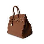 Birkin 35 Gold Veau Togo Leather Gold Plated X Stamp - Image 6