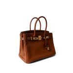 Birkin 30 Fauve Barenia Gold Plated Hardware C Stamp - Image 18