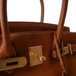 Birkin 30 Fauve Barenia Gold Plated Hardware C Stamp - Image 17
