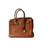 Birkin 30 Fauve Barenia Gold Plated Hardware C Stamp - Image 14