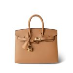 Birkin Sellier 25 Biscuit Epsom Gold Plated Z Stamp - Image 29