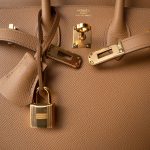 Birkin Sellier 25 Biscuit Epsom Gold Plated Z Stamp - Image 35