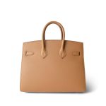 Birkin Sellier 25 Biscuit Epsom Gold Plated Z Stamp - Image 24