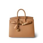 Birkin Sellier 25 Biscuit Epsom Gold Plated Z Stamp - Image 33