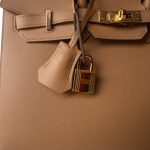 Birkin Sellier 25 Biscuit Epsom Gold Plated Z Stamp - Image 27