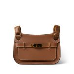 Hermes Jypsiere Mini Gold Evercolor / Wooly Strap Gold Plated B Stamp
