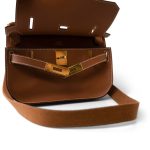 Hermes Jypsiere Mini Gold Evercolor / Wooly Strap Gold Plated B Stamp - Image 6