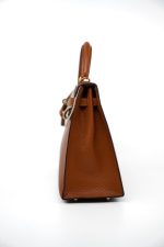 Kelly 25 Pain d’Epice Chèvre Mysore Goatskin Gold Plated Hardware Y Stamp - Image 7
