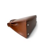 Kelly Sellier 32 Noisette Box Calfskin Palladium Plated ￼[E] Stamp - Image 3