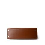 Kelly Sellier 32 Noisette Box Calfskin Palladium Plated ￼[E] Stamp - Image 2