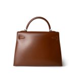 Kelly Sellier 32 Noisette Box Calfskin Palladium Plated ￼[E] Stamp - Image 8