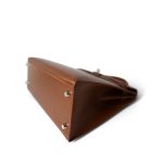 Kelly Sellier 32 Noisette Box Calfskin Palladium Plated ￼[E] Stamp - Image 6