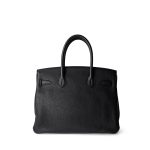 Birkin 30 Black Veau Togo Gold Plated T Stamp - Image 17